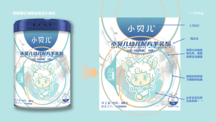 守護(hù)童真，營(yíng)養(yǎng)新生 原創(chuàng)手繪插畫(huà)風(fēng)格嬰幼兒羊乳粉包裝設(shè)計(jì)新篇